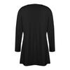 Women's Round Neck Loose Fitting Casual Long Sleeved Color Medium Length T-shirt Top