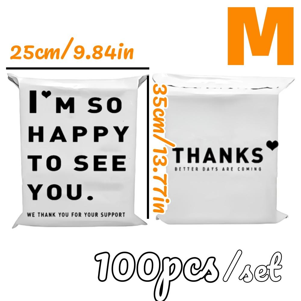 Pink Packing Bag 100pcs Thick Courier Bag Waterproof Durable Shopping Bag For Clothing Logistics Gift Packaging Mail Envelope