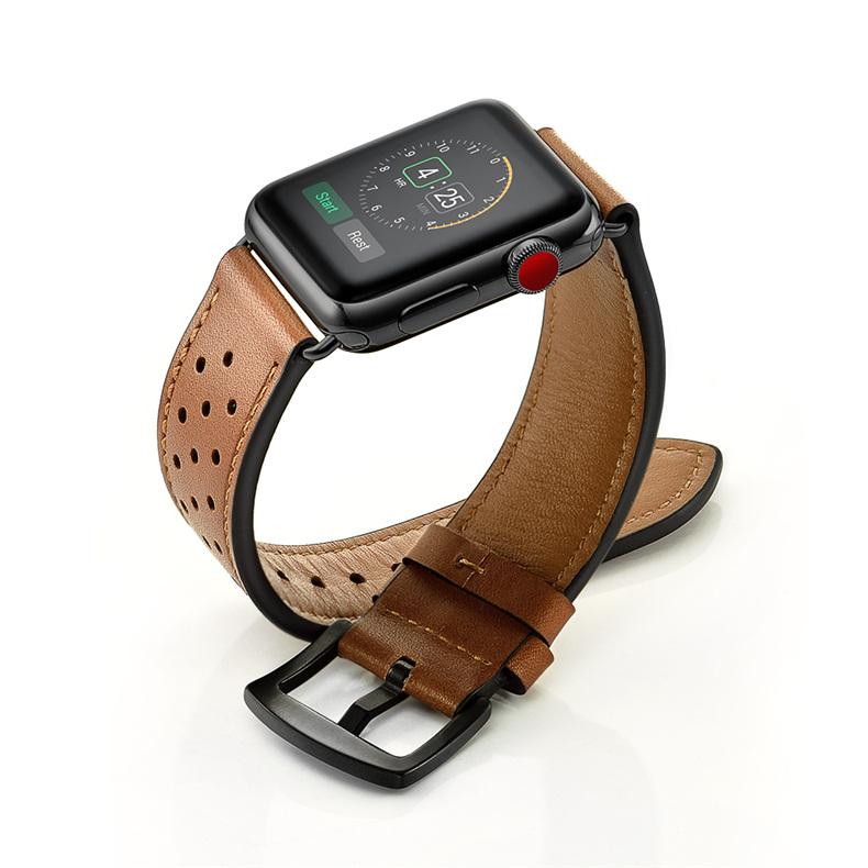 Leather strap For Apple Watch band 44mm 40mm iWatch band 42mm 38mm First layer cow leather bracelet apple watch serie 3 4 se 6 7