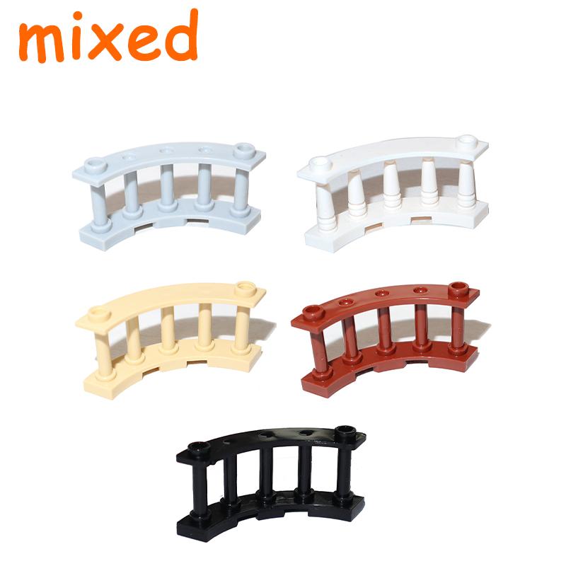 Non-Toxic Fence City Accessories Building Block Moc Part Railing Stair Barrier Ladder Guard Bar Castle Garden Farm Military Assemble Brick