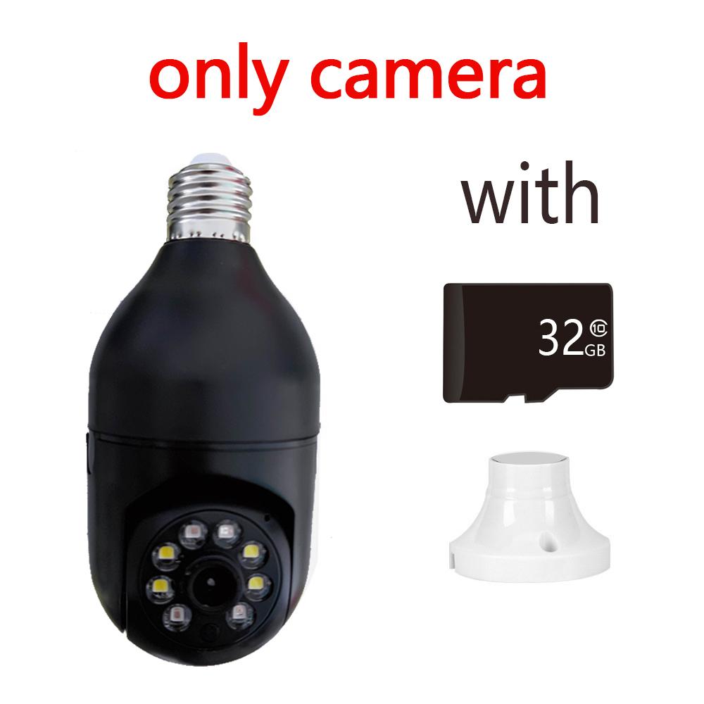 E27 Surveillance Bulb Camera Night Vision Full Color Automatic Human Tracking Zoom Security Baby Monitor Wifi Camera