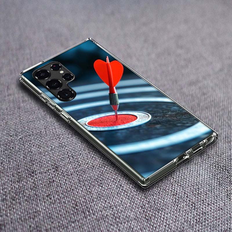 

Darts Aesthetics Wire Target Phone Case For Samsung Galaxy S24 S23 S21 S20 FE S22 S26 Ultra S25 Edge S10 Plus Cover Clear TPU Ca Samsung S22