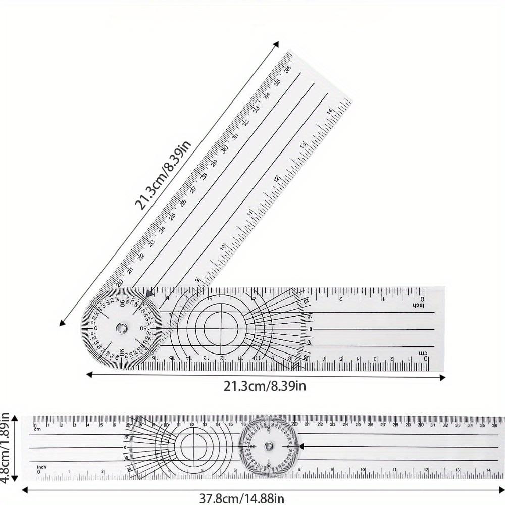 1pc/2pcs/3pcs Joint Angle Measuring Ruler Measuring Tool Ulna Multifunctional PVC Angle Ruler, Suitable for Artists, Designers, and Students