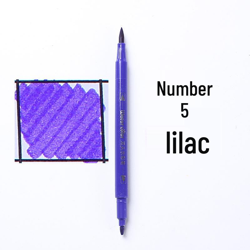 Large Capacity Double-Ended Watercolor Marker - Blue, Yellow, Black