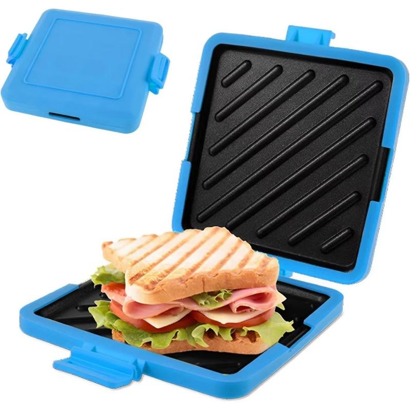 1pc Food Grade Silicone Easy-to-Use Microwave Sandwich Maker with Adjustable Silicone Straps Quick, Even Cooking for Toasties