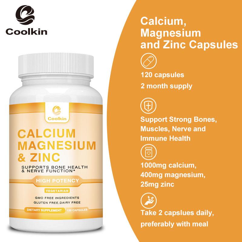 Coolkin contains calcium, zinc, and magnesium, beneficial for bone, nerve, and emotional health; easily absorbed formula.