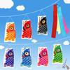 GOKEI Mini Koinobori Indoor 15cm Multicolor 7 Pieces with Guardian Bag Carp Streamer Boys' Festival Children's Day Balcony Garden
