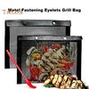 Grill Mesh Bag Non-stick Reusable Outdoor Grill Bag Heat-Resistant BBQ Grilling Accessories for Vegetables Meats Gas Charcoal Smokers Electric Grills