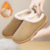 Birkenstock Cotton Slippers Autumn and Winter New Retro Flat-bottomed Velvet Warm Bag Head Fluffy Cotton Slippers