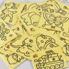 Childrens DIY Sand Art Kit Cartoon Doodle Gift Preschool IQ Craft Making Colorful Sand Art Toy 3 Sizes