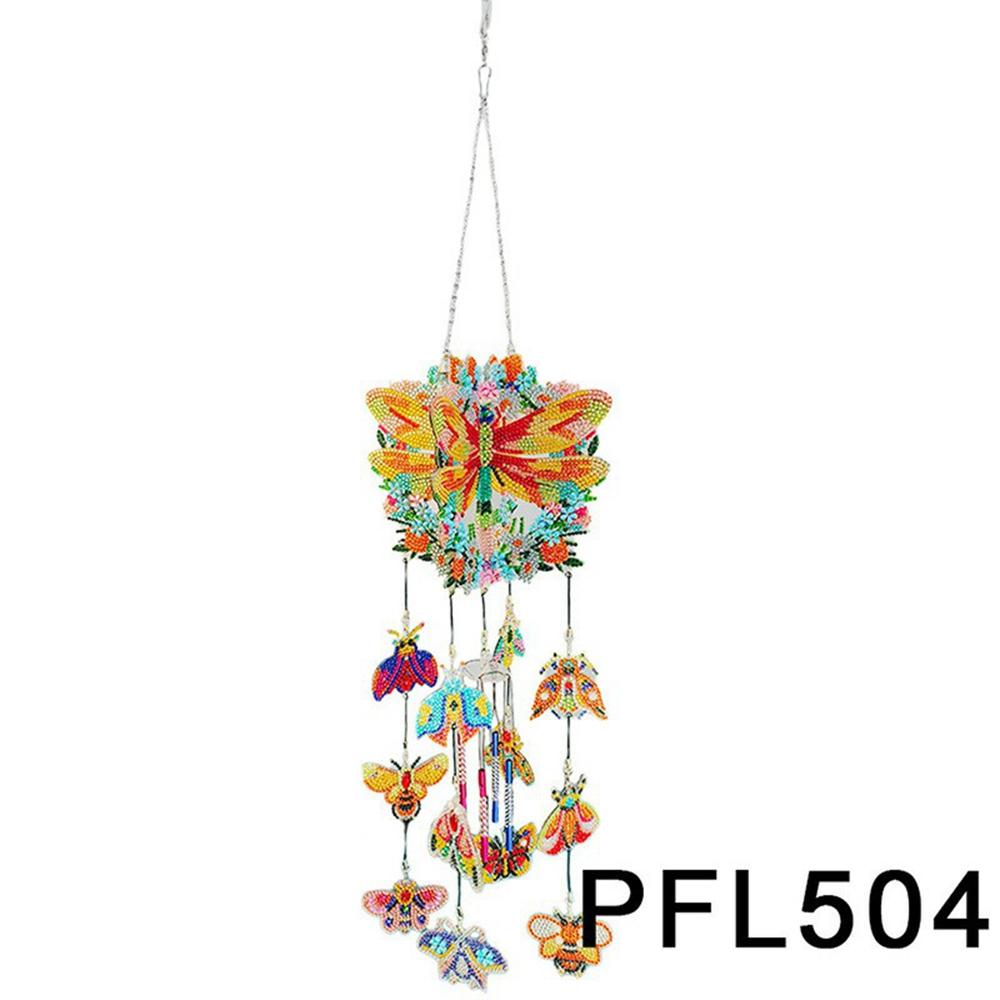 DIY Rhinestone Painting Wind Chime Kit Handmade Hanging Ornament Dreamcatcher 3D Decorative Wall Art for Home