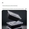 Ronghe Disposable 1000ml Rectangular Takeaway Meal Boxes