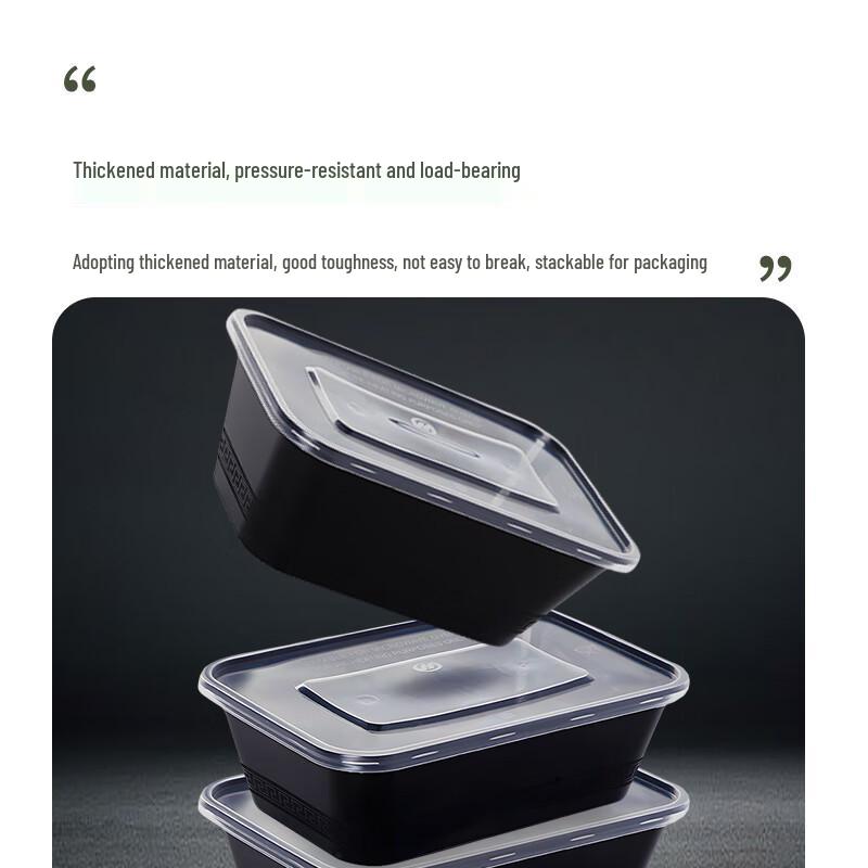 Ronghe Disposable 1000ml Rectangular Takeaway Meal Boxes
