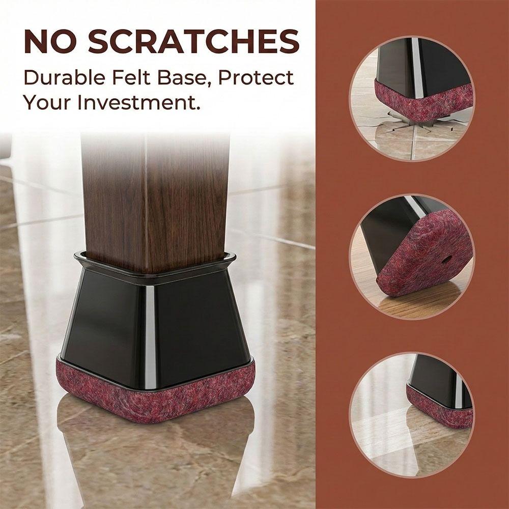 Silicone Material Chair Leg Protectors Rubber Felt Bottom Anti Slip Furniture Cap Felt Pads Anti Scratch Furniture Foot Covers