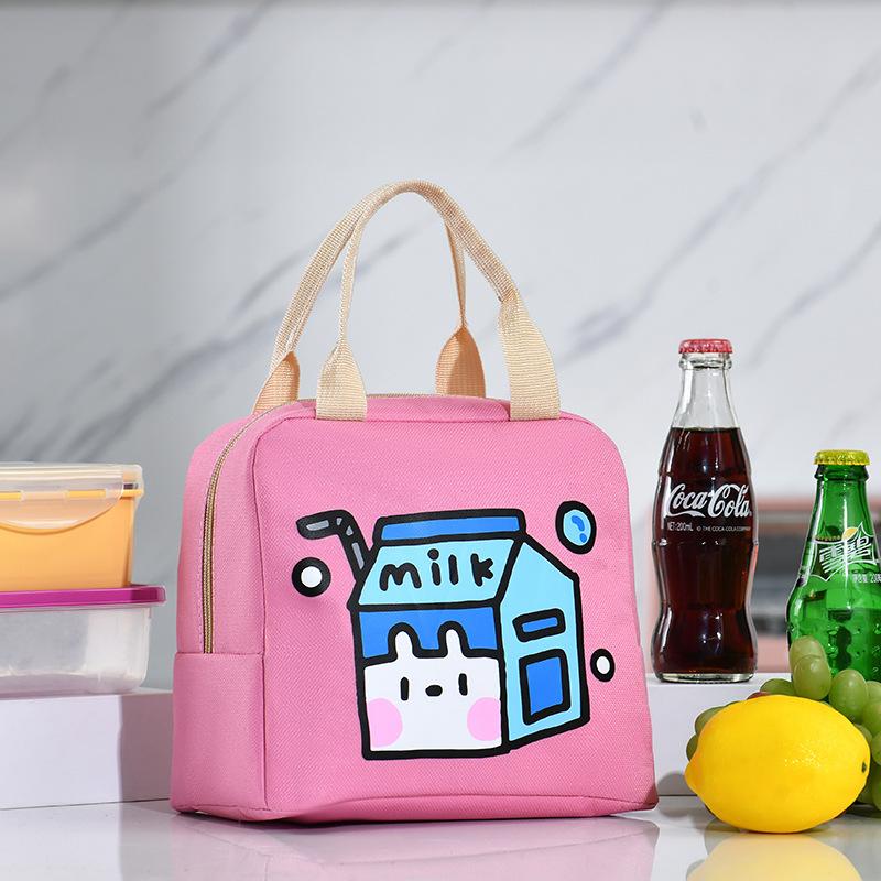 Přenosná Izolovaná Termální Pikniková Taška na Jídlo na Oběd Box Kreslená Taška Tote Jídlo Čerstvé Chladicí Tašky Pouzdro pro Ženy Dívky Děti Děti Dárek