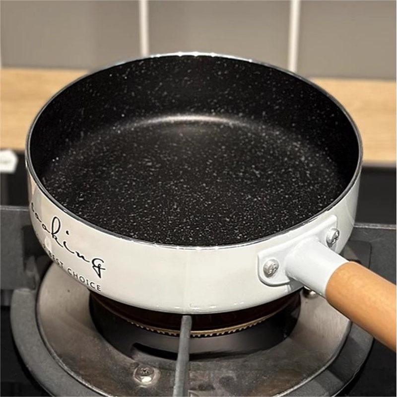 Sheng Bang Rong Non-Stick Flat-Bottom Frying Pan with Maifan Stone for Mini Induction Cookers