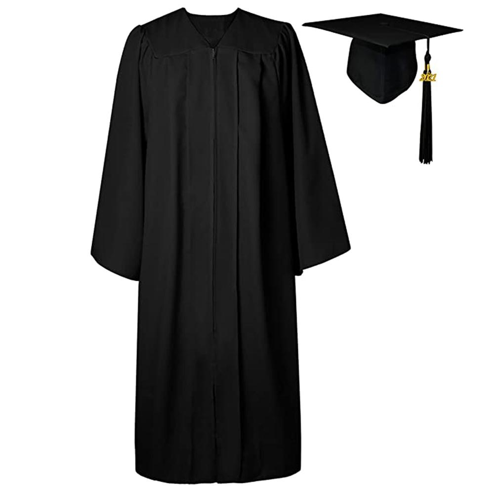 University 2023 Happy Graduation Bling Removable Tassel Mortarboard Hat Graduation Gown Set
