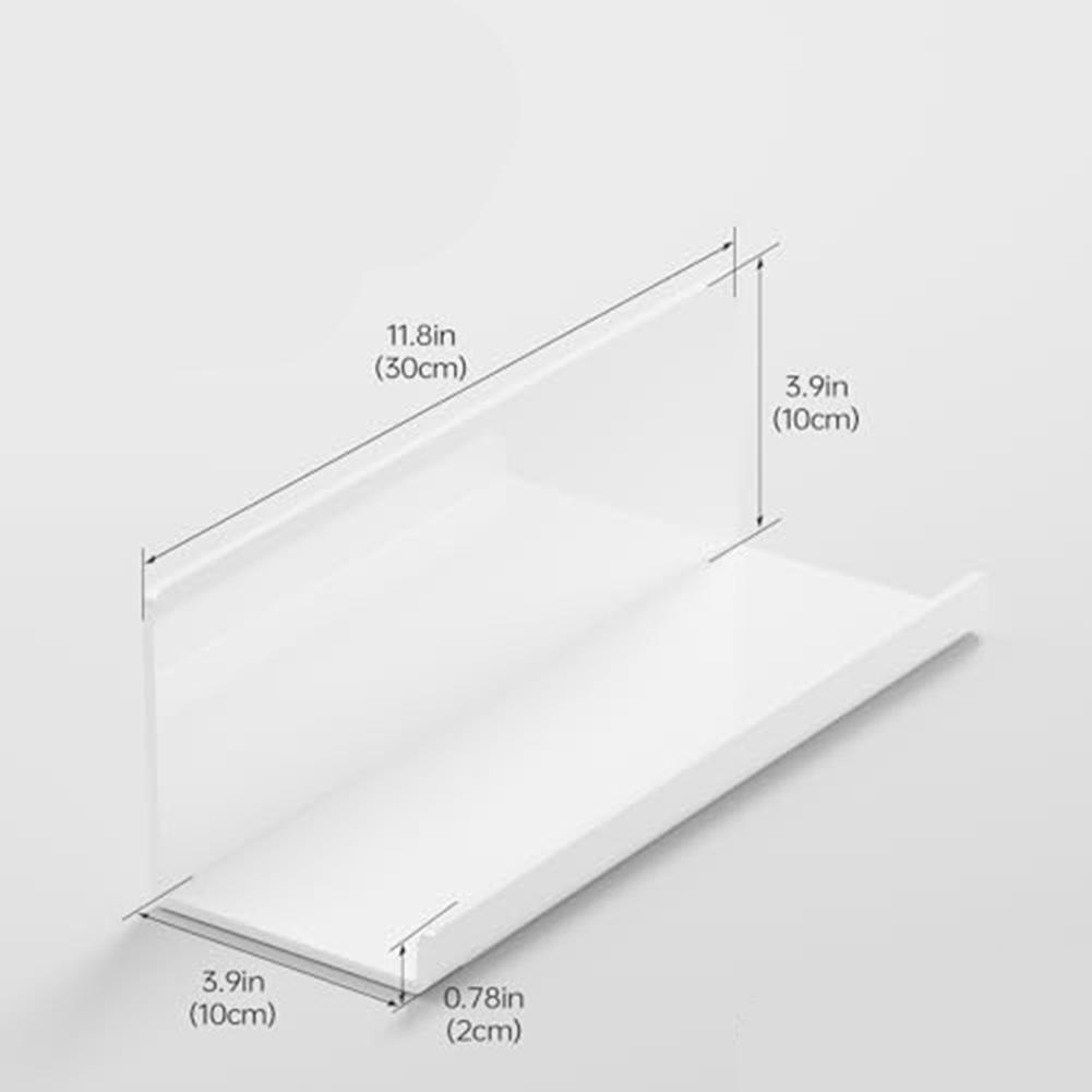 2pcs Acrylic Floating Shelves Sturdy Home Storage Rack No Drill,Space-Saving Easy-To Install! Home Accessories Decorative Stands