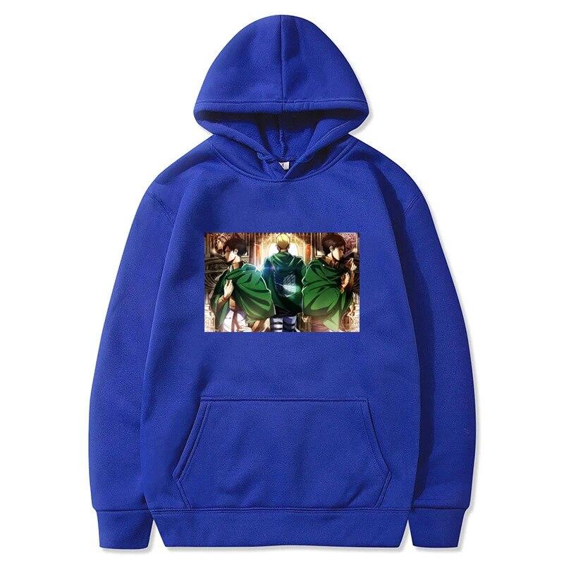 Módní Anime Unisex Mikina Útok na Titan Unisexga Mikina Levi Kreslená mikina s kapucí Grafika Harajuku Ženy Unisex Pulovry s kapucí
