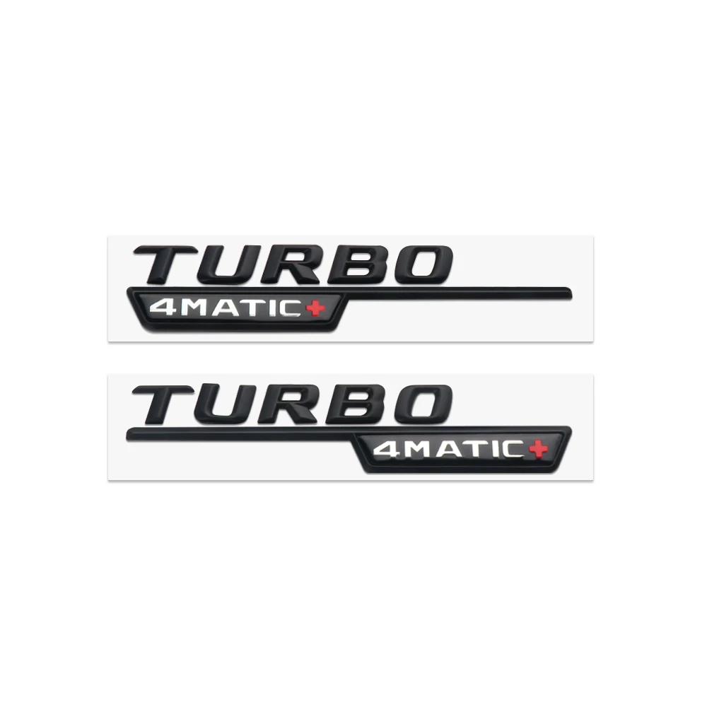 

GLC GLB 2pcs/set Turbo 4MATIC Badge Stickers 2014-2016 TURBO 4MATIC Letters Emblem For Mercedes Benz W124 W204 W205 W210 W211 W