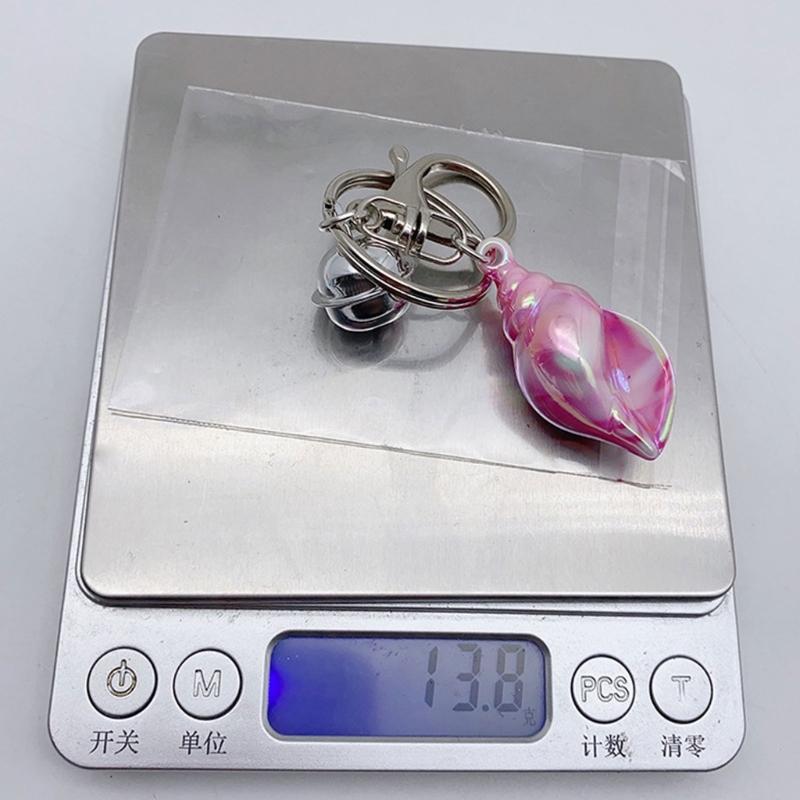 Colorful Conch Bell Keyring Stylish Acrylic Pendant Keychain Acrylic Alloy Key Chain Fashionable Bag Charm Accessory