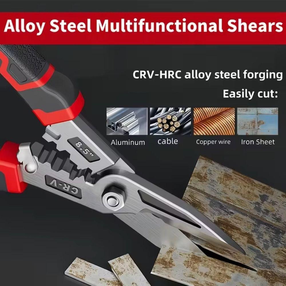 Heavy Duty Iron Shears  for Cable Iron Wire Cutting Stripping Crimping Hand Tool