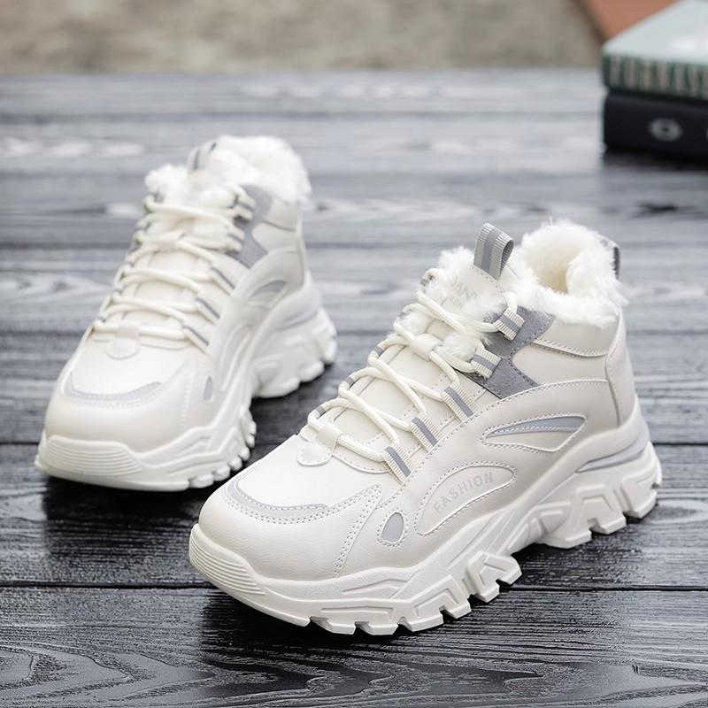 Snow boots velvet student dad shoes autumn and winter new sports warm cotton shoes