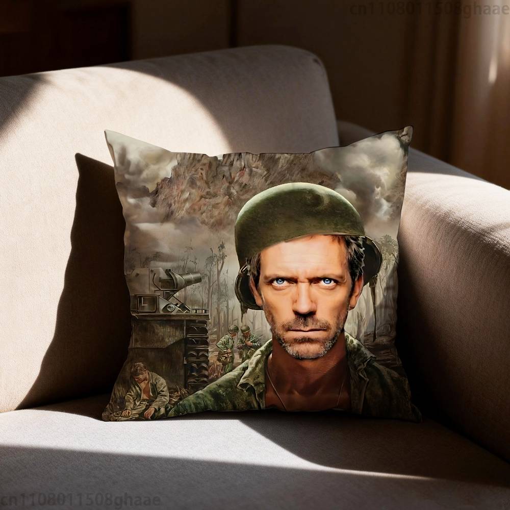 Classic House MD Pillow Case Antidustmite Pillowcase Invisible zipper silky short plush Sofa cushion cover
