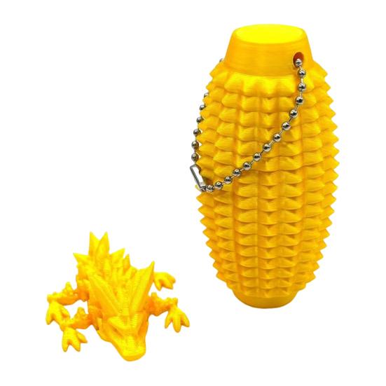 Spiky Grippie Stim Fidget Toy with Articulated Dragon Hand Massager Keychain Stress Relief Pain Stimming Tool Portable Bumpy Roller Sensory Toy