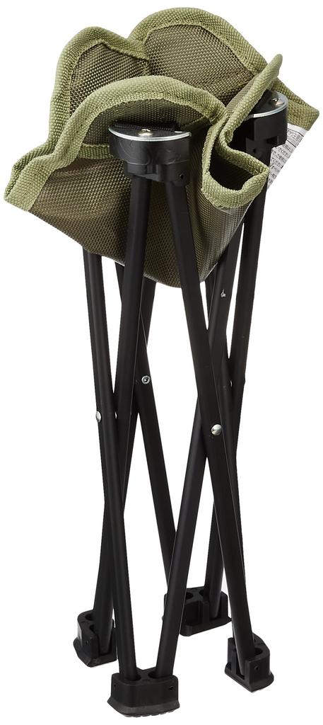 BUNDOK Mini Aluminum Stool, Medium Size, Khaki (BD-116KA), with Storage Case, Compact Chair