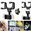 Car Phone Holder Rearview Mirror Mount Car Phone Bracket Navigation GPS Stand Foldable Adjustment Holder Cell Phone Support