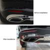 Exhaust Trim Set for Rear Four Outlet Area, Double Opening ABS Frames for GLC Class X254 More Detailed Exterior Appearance