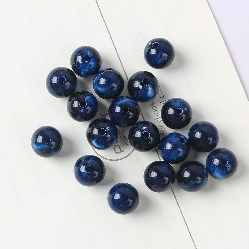 6-12Mm Imitation Natural Stone Acrylic Round Beads Loose Beads Diy Bracelet Necklace Jade Beaded Bracelet Jewelry Accessories