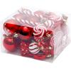 36PCS Electroplated Candy Cane Ornaments Shatterproof Lollipop Hanging Balls  Party Favors