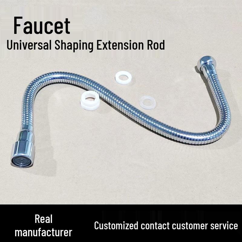 Universal Anti-Splash Faucet Extender with Rotating Joint for Balcony Use