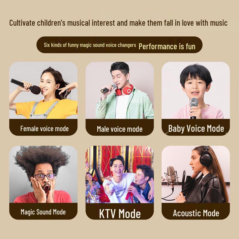 Kids Portable KTV Speaker with Dual Microphones CN plug (adapter included)