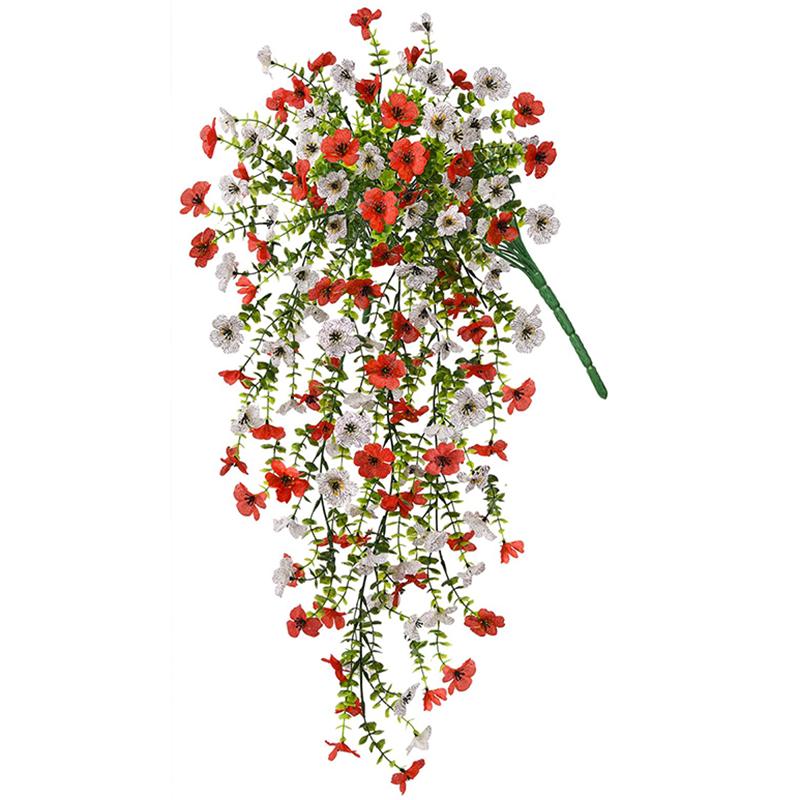 Artificial Morning Glory Flower UV Resistant Hanging Flowers Silk Morning Glory Garden Wedding Decoration Outdoor Hanging Plants