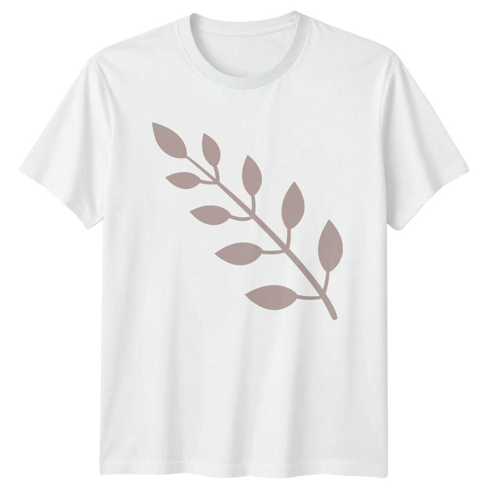Minimalist Leaf Branch Design TShirt Minimalist Botanical Nature Birthday Gift S