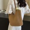 Premium Straw Woven Bag Women's Handwoven Bag Large Capacity Shoulder Tote Bag Seaside Vacation Beach Bag Women's Bag