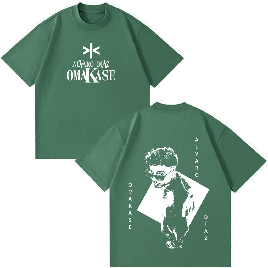 Alvaro Diaz Omakase Album 2026 Tour Merch T Shirt Unisex Unisex Hiphop Oversized Tshirt Casual Loose Cotton Fashion Tshirts