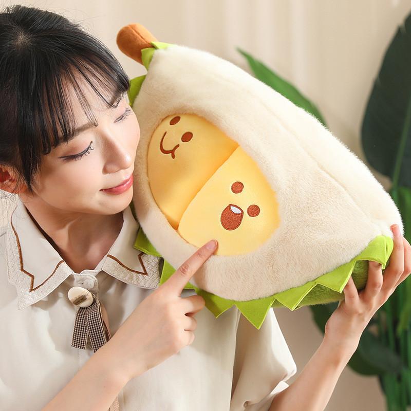 Creative Durian Plush Pillow Soft Stuffed Fruit Buddy Gift For Kids And Girls
