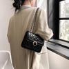 Rhombus Embroidery Thread Small Bag Women's 2025 New Small Fresh and Versatile Chain Messenger Bag Foreign Style Shoulder Small Square Bag Tide