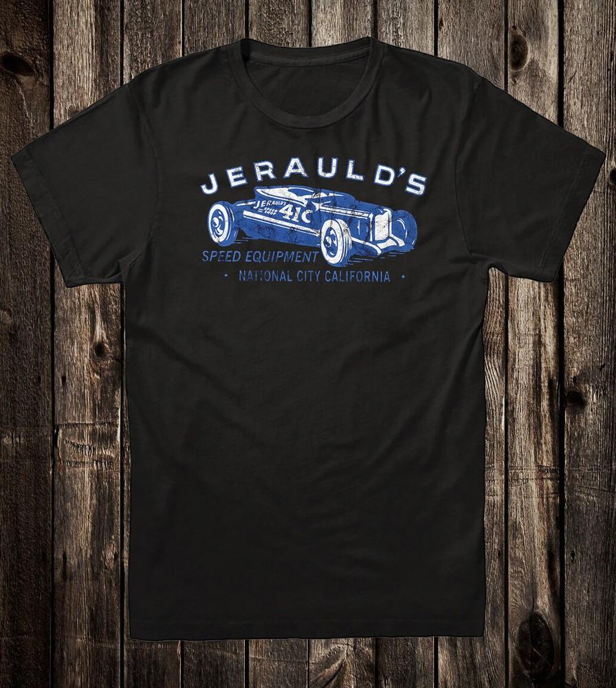 Retro Hot Rod Tee T Shirt Jerauld s Speed Shop Equipment Supply Parts Drag Race Unisex T-Shirt L