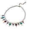 Pre-Owned High-End Gold-Plated Crystal Butterfly & Imitation Pearl Choker Necklace