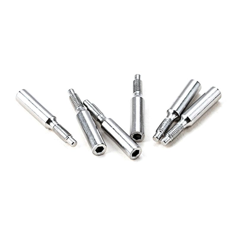 6Pcs Guitar Tremolo Bridge String Lock Screw Chrome Guitar String Mounting Screw