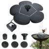 Bird Bath Solar Fountain Flower-Shaped Water Fountain Pump Waterfalls Outdoor Birdbath For Pool Pond Landscape Yard Patio Porch
