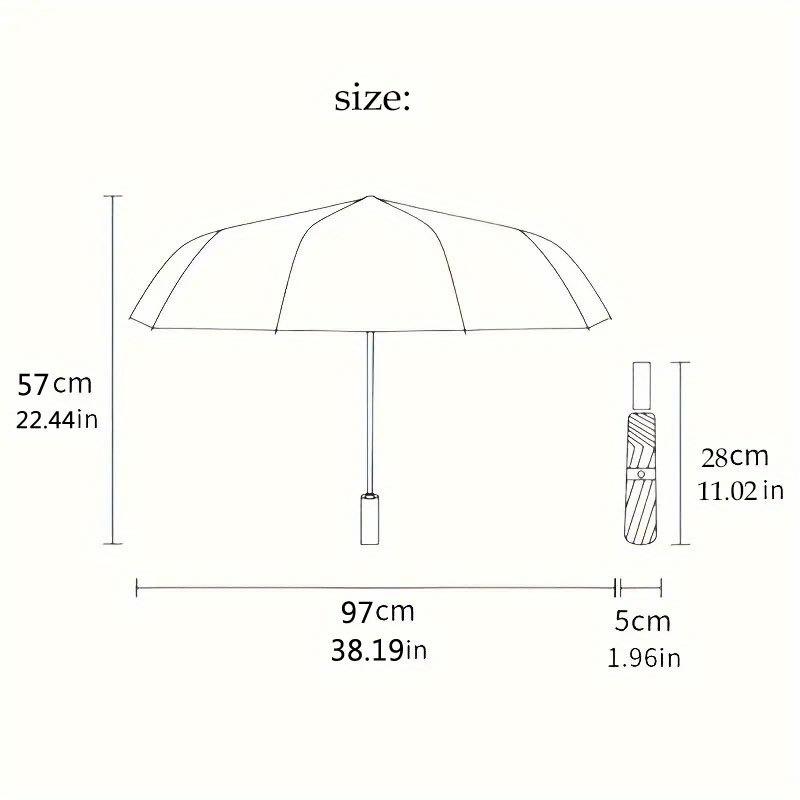 8-Rib Sturdy Peony Pattern Umbrella | Automatic Open, Foldable, Ideal for Outdoor Activities, Beach Travel, Fashionable and St