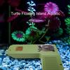 Turtle Frog Floating Island Aquatic Pet Reptile Habitat Supplies Aquarium Ornament(Green)