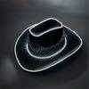 Sparkly Glowing Cowboy Hats Glinting Sequins Panama Hat for Party Halloween