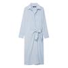 Women's Autumn New European and American Style French Design Sense Series Striped Double Dress